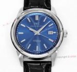 New IWC Ingenieur IW323310 Laureus Automatic Blue Face Black Leather Strap Watch Replica 